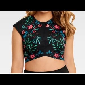 BeachBetty Slimming Control Floral Crop Bikini Top